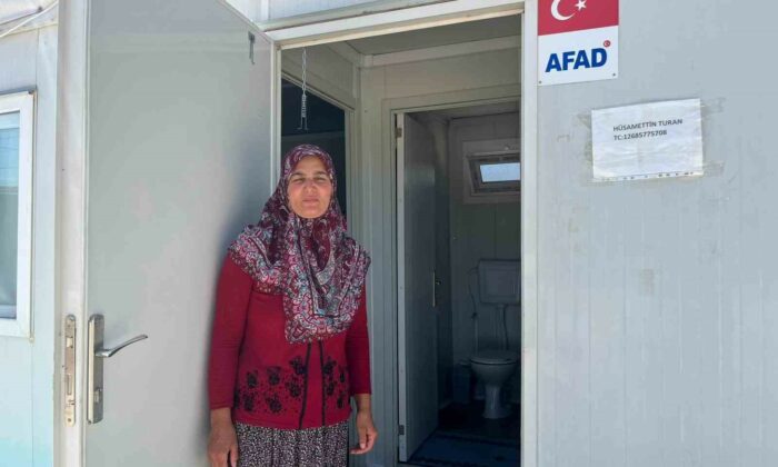Yangın sonrası kurulan konteynır kentte rahat ve güvenli hayat