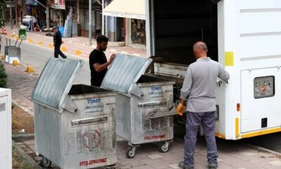 Söğüt’te temiz çevre için konteynerler dezenfekte ediliyor