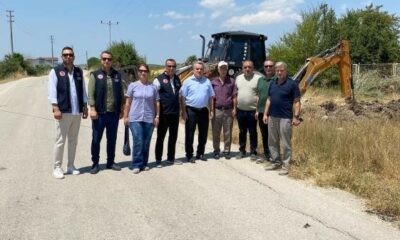 Kaymakam Öztürk, Kandilli Köyü’ndeki altyapı çalışmalarını yerinde inceledi