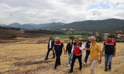 Yangın bölgesinde çalışamalar devam ediyıor