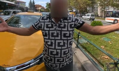 Taksici ve kurye arasında kavga