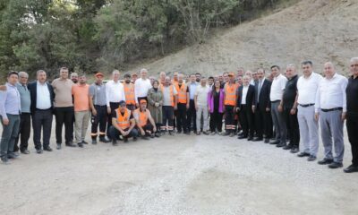 Simav-Harmancık kara yolunda yürütülen çalışmalar yerinde incelendi
