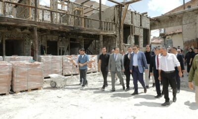 Tarihi Emet Hanı’nda restorasyon çalışmaları devam ediyor