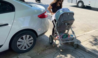 Eskişehir’de engelli ve bebek arabası geçişine saygısız park