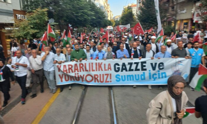 Gazze ve Sumud Filosu için yürüdüler