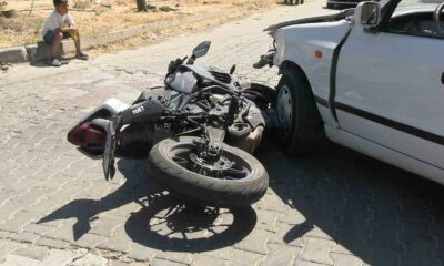 Tavşanlı’da otomobil ile motosikletle çarpıştı: 1 yaralı