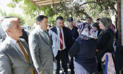Kütahya Valisi Işın’dan, Şaphane’deki yangın bölgesinde inceleme