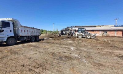 Pazaryeri’nde yangın mağduru çiftliğe belediyeden destek