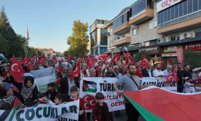 Gediz’de Filistin’e destek yürüyüşü: “Zulme karşı susmayacağız”