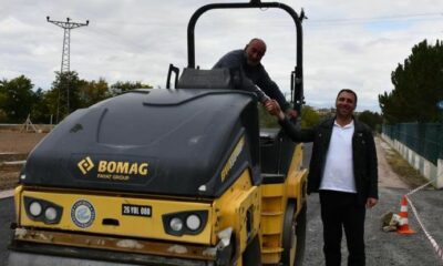 Beylikova Tarım Kredi Süt Fabrikası yolları sıcak asfaltla yenilendi