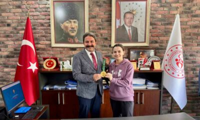 Avrupa Şampiyonu Ertunç, İl Müdürü Kalın ile bir araya geldi