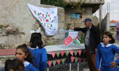Köy okulunda Gazze için anlamlı etkinlik