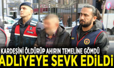 Kardeşini öldürüp ahırın temeline gömen kardeş adliyeye sevk edildi